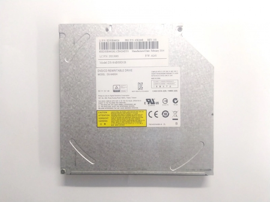 Фото товара Оптический привод DVD-RW DS-8ABSH DS-8ABSH31B