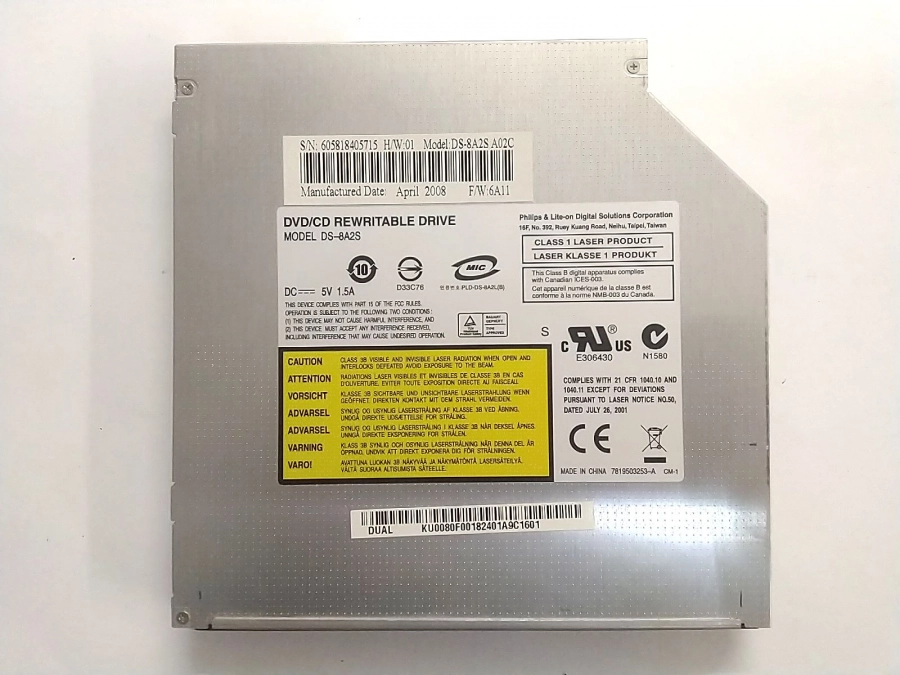 Фото товара Оптический привод DVD-RW DS-8A2S