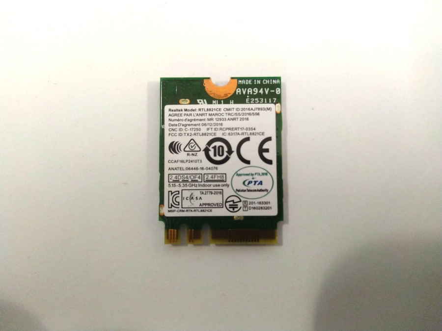Фото товара Wi-Fi + Bluetooth модуль Realtek RTL8821CE 2,4GHz 5GHz 01AX710 YMM:901