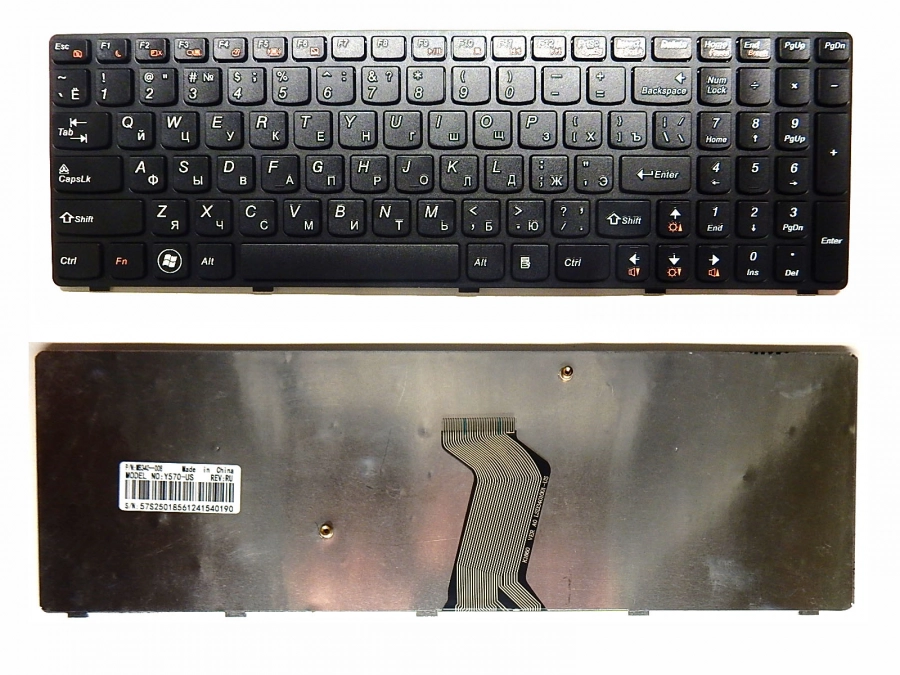 Клавиатура MB340-008 Y570-US REV:RU для Lenovo IdeaPad Y570 Y570N Y570D Y570A