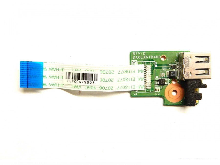 Плата USB 36LX6UB0000 DA0LX6TB4D0 с шлейфом DEFC0679008 для HP Pavilion dv6-3080er dv6-3125er 3110er 3057er и др. dv6-3000