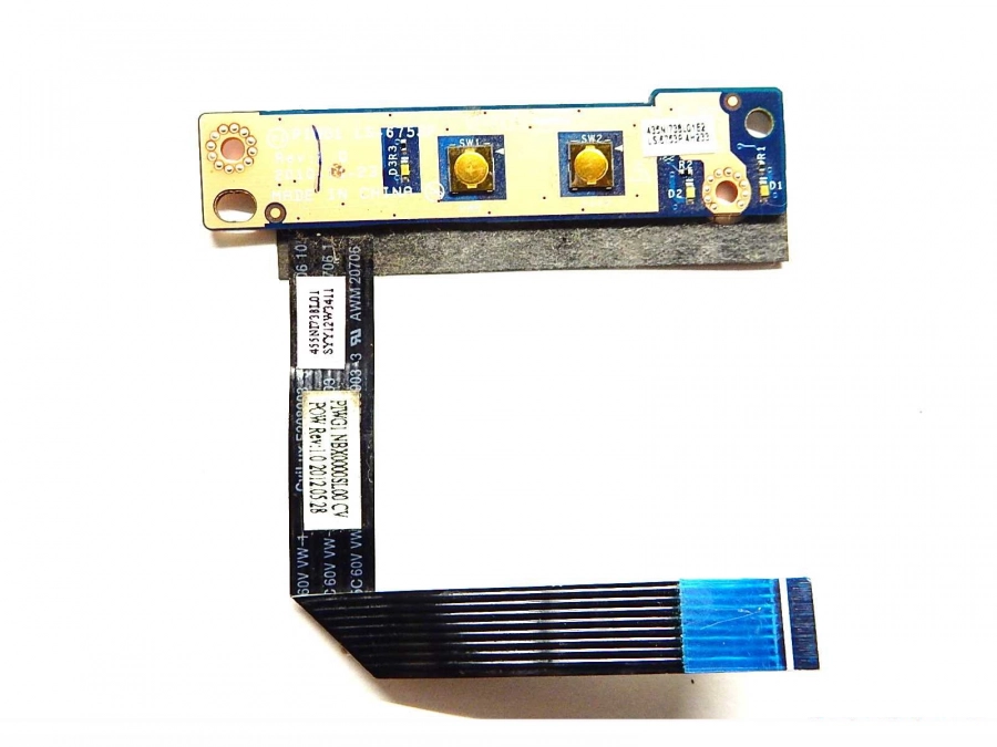 Плата кнопки включения с шлейфом PIWG1 LS-6753 Rev: 1.0, 455NI73BL01, PIWG1 NBX0000SL00 CV для Lenovo G470 G475 G570 G575