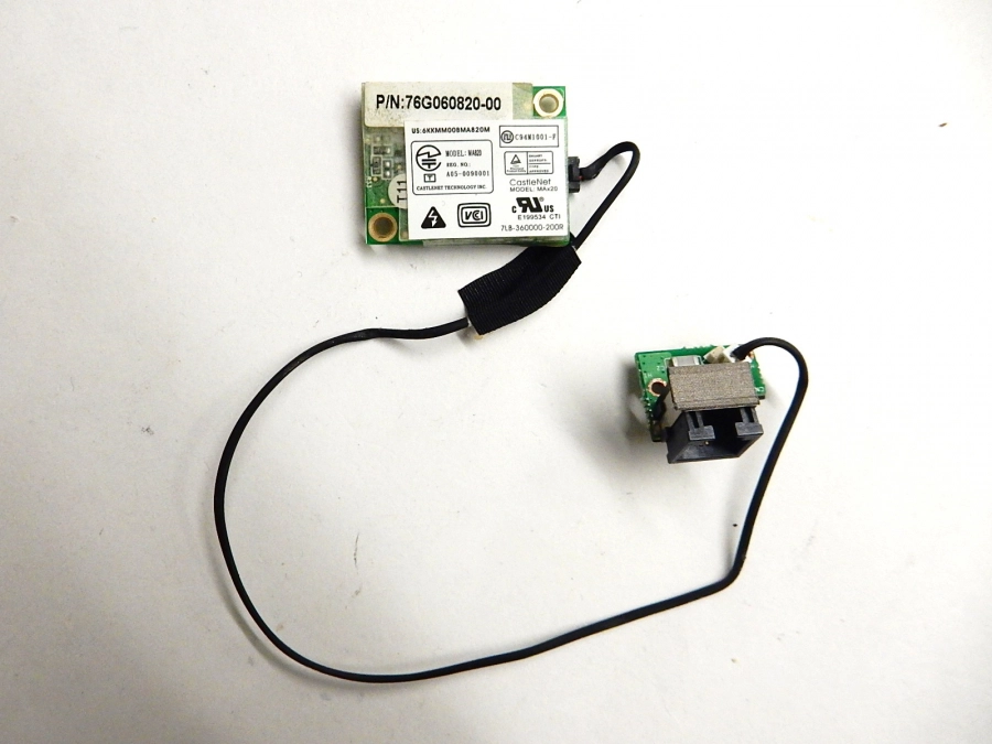 Модем с шлейфом сетевым разъемом MA820 80G9L5000-C0 76G060820-00 Fujitsu Amilo PA 1536