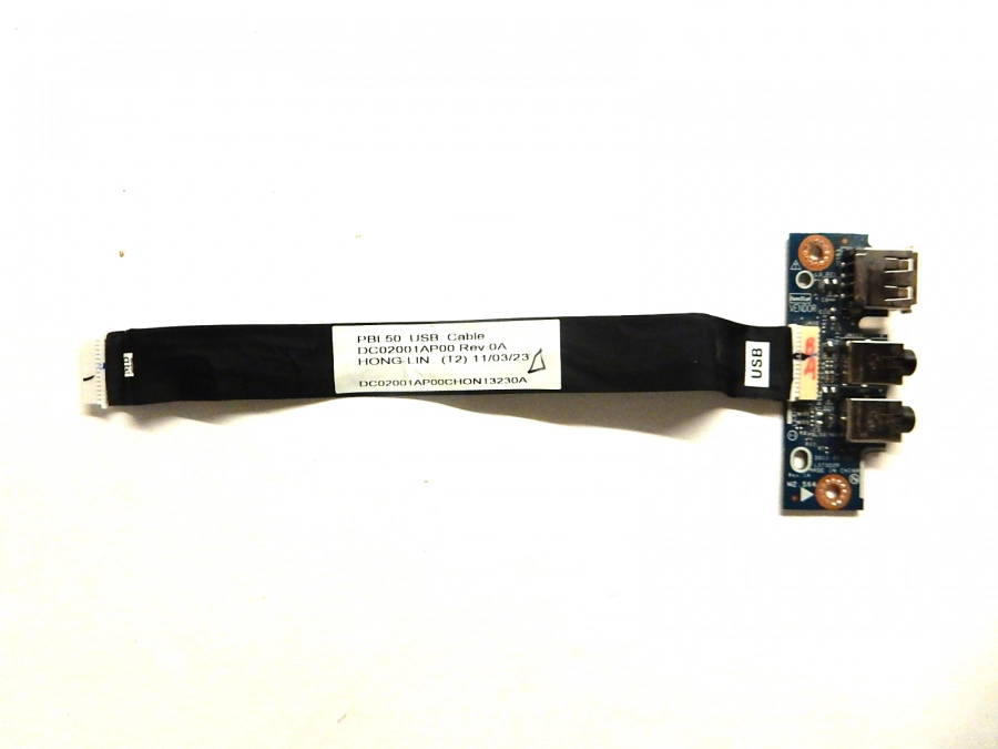 Плата AUDIO и USB с шлейфом LS7322P Rev: 1A, PBL50/60 USB CABLE DC02001AP00 REV: 0A Asus X53U K53U K53T K53Z X53B