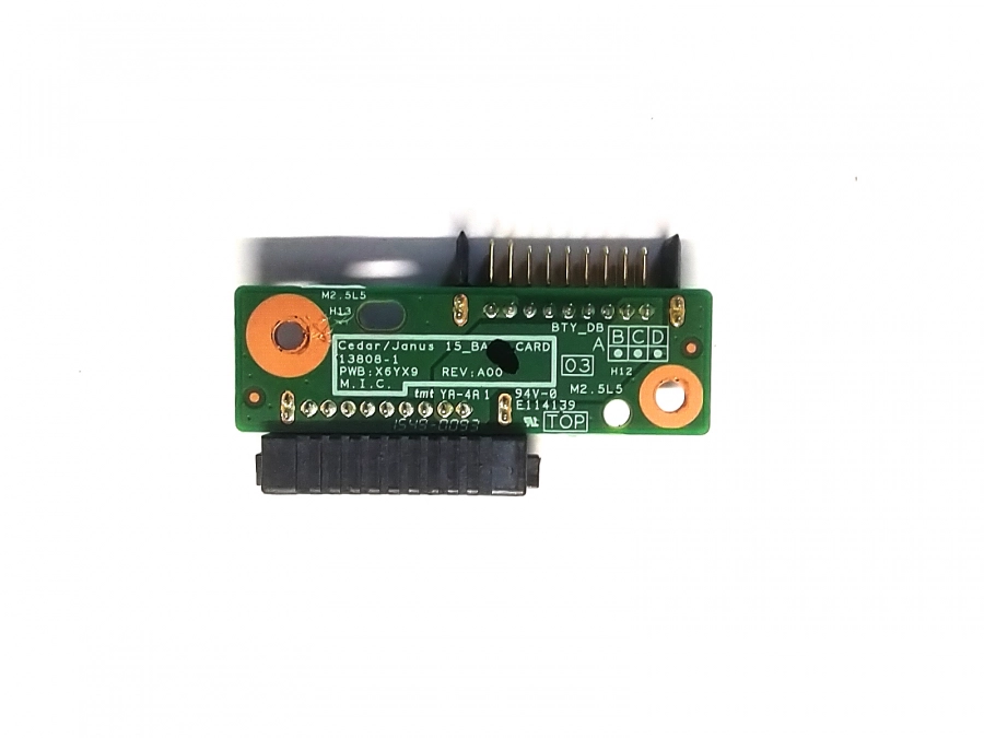 Плата разъема аккумуляторной батареи 15_BATT_CARD 13808-1 X6YX9 REV: A00 Dell Inspiron 15 3878 P40F, inspiron 15 3000 сери