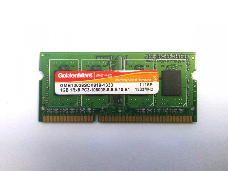 Фото товара GoldenMars GMB10028SOX819-1333 1GB 1Rx8 PC3-10600S-9-9-10-B1