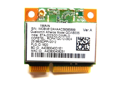 Wi-Fi+Bluetooth модуль Qualcomm Atheros QCWB335 Ver: A
