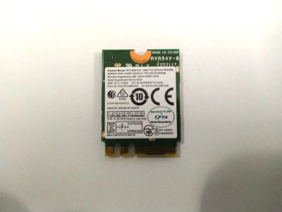 Wi-Fi + Bluetooth модуль Realtek RTL8821CE 2,4GHz 5GHz 01AX710 YMM:901