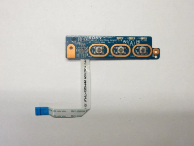 Плата кнопок управления M961_MP_FUNCTION BOARD D/B 1P-1106201-8011 Rev: 1.1 с шлейфом 014-0201-714_A Sony Vaio PCG-61211V