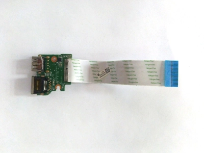 Доп плата USB, сетевого разъема DA0R65TB6D0 REV:D с шлейфом 33R65UB0020 для HP Pavilion 17-e000sr
