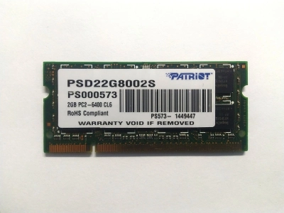 Patriot PSD22G8002S 2GB PC2-6400S CL6