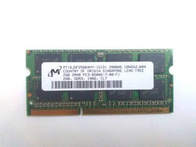 Micron MT16JSF25664HY-1G1D1 2GB 2Rx8 PC3-8500S-7-00-F1 DBNDGZJ004
