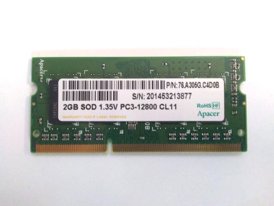 Apacer 2GB SOD 1.35V PC3-12800 CL11 76.A305G.C4D0B