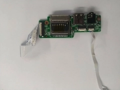 Миниатюра товара Доп плата AUDIO, USB, картридера 72R-NH5CU1-J120 Rev: 2.0 с шлейфами 44R-300106-1001 44R-08010H-1001 IRU DA5KB12, DNS 0801
