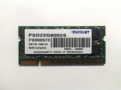 Миниатюра товара Patriot PSD22G8002S 2GB PC2-6400S CL6
